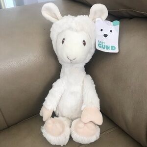 Gund White and Cream Stuffed Animal Plush Toothpick Llama NWT‎